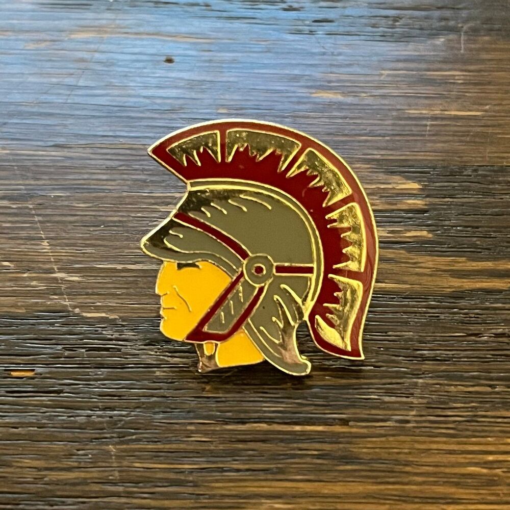 Trojan Head Lapel Hat Pin Collectible Mascot Logo Rare Excellent